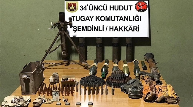 MSB: "Irak kuzeyinde PKK'ya ait sığınak ve mağaralarda çok sayıda mühimmat ele geçirildi"