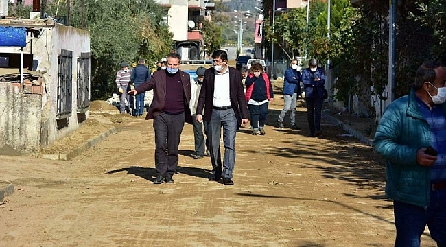 Nazilli Yeşil Mahalle'de yol çalışmaları devam ediyor