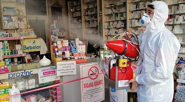 Pazaryeri'nde işyerleri kapsamda bir şekilde dezenfekte edildi
