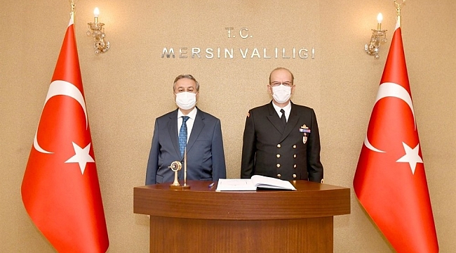 Sahil Güvenlik Komutanı Tuğamiral Kendir'den Vali Su'ya ziyaret