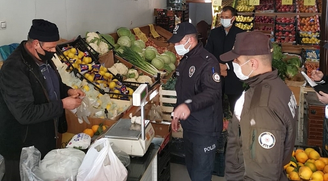 Saray'da korona virüs denetimi