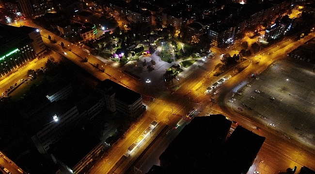 Sessizliğe bürünen Kocaeli havadan görüntülendi
