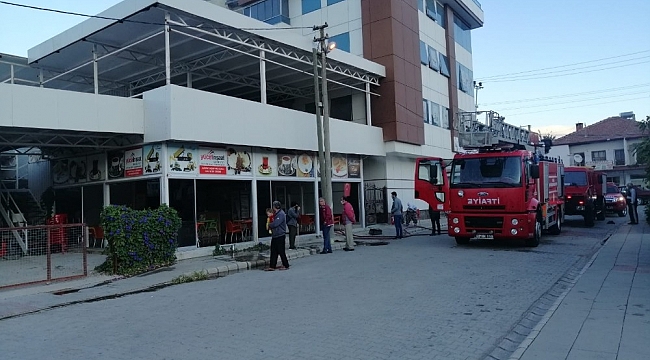 Seydikemer'de iş yeri yangını