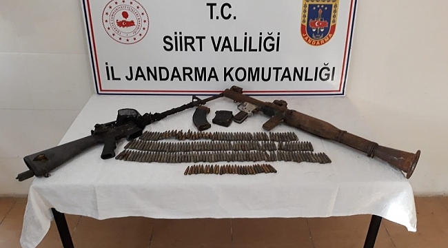 Siir'te PKK'lı teröristlere ait mühimmat ele geçirildi