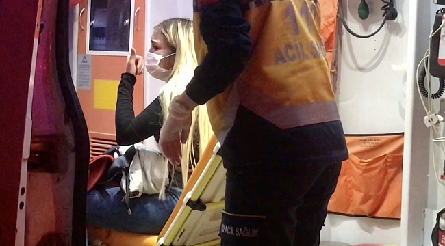 Sinir krizi geçiren genç kız, polisi alarma geçirdi