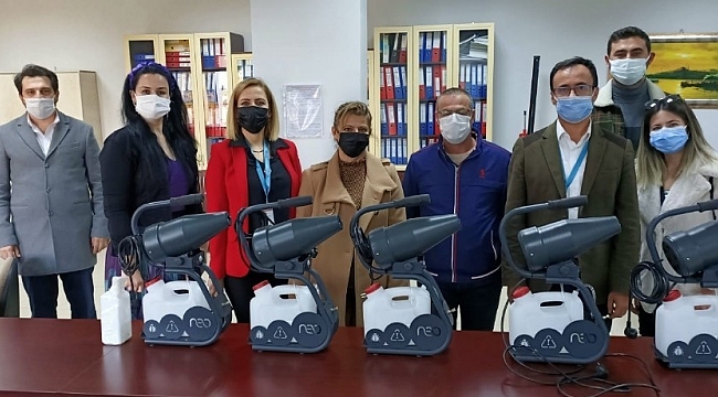 Söke Ak Parti'den, Devlet Hastanesi'ne dezenfektan makinesi