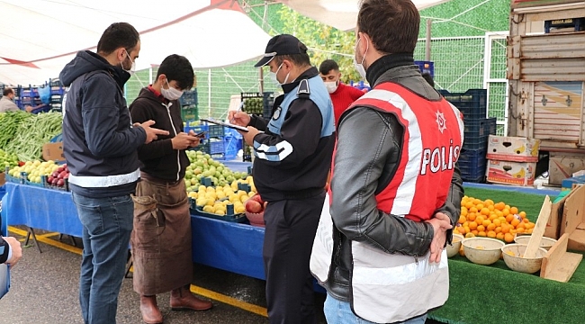 Sultanbeyli'de pazar yerlerinde sigara yasağı ve HES uygulaması denetimi yapıldı
