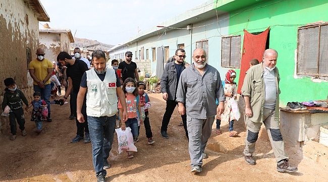 Suriye'de inşa edilen briket evler havadan görüntülendi