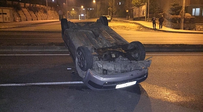 Takla attı, metrelerce sürüklendi