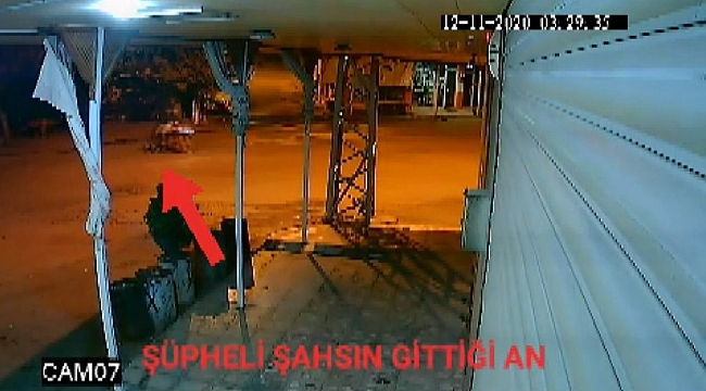 Toz şeker hırsızı önce kameraya sonra polise yakalandı