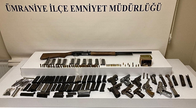 Ümraniye'de yasa dışı silah imalathanesine baskın: 1 gözaltı