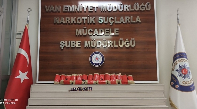 Van'da 16 kilo uyuşturucu ele geçirildi