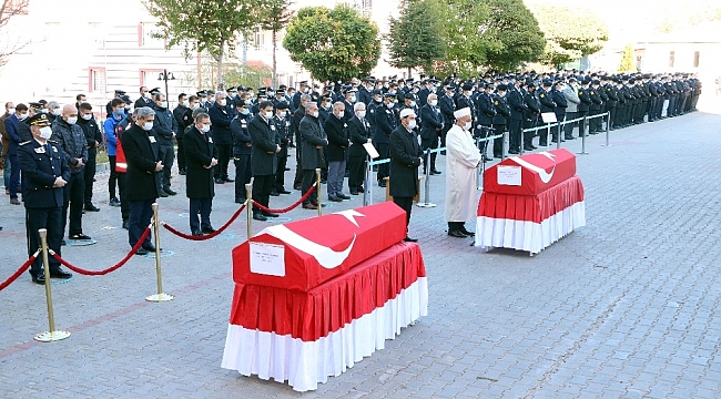 Yozgat'ta trafik kazasında hayatını kaybeden polisler için tören düzenlendi