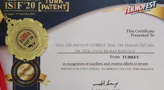 Yüzde 10 yakıt ekonomisi sağlayan cihaza altın madalya