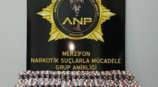13 bin 944 adet sentetik ecza hapı ele geçirildi