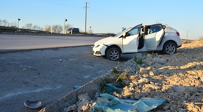 150 metre sürüklenen araçtan emniyet kemerleri sayesinde kurtuldular