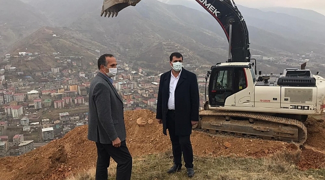 'Seyir Tepesi' yapılacak Efkar Dağı'nda yol çalışması