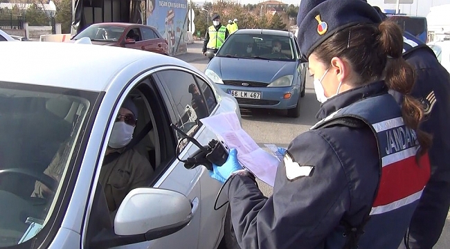 43 ilin geçiş noktasında polis ve jandarmadan ortak korona virüs denetimi