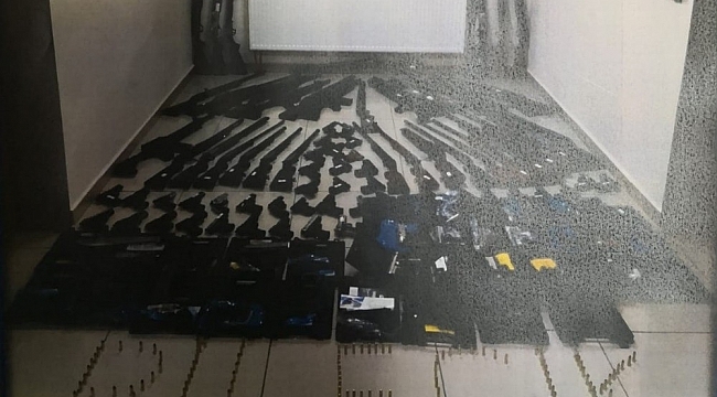 80 saatlik güvenlik kamerası izlendi, yüzlerce silah ve mermi ele geçirildi