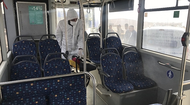 Ağrı Belediyesi toplu yaşam alanlarında dezenfekte çalışması gerçekleştirdi