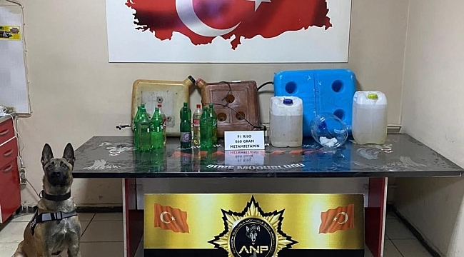 Ağrı'da 91 kilo 860 gram metamfetamin maddesi ele geçirildi