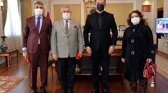 Alkır kardeşlerden Vali Memiş'e teşekkür ziyareti