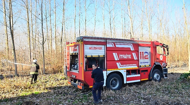 Anızı ateşe verdi, kavaklığı yakıyordu
