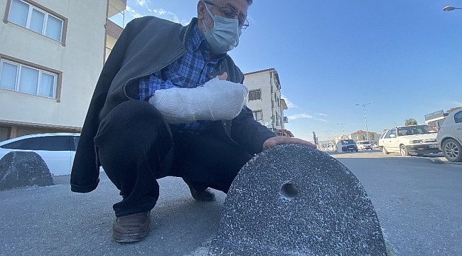 Aynı taşa 6 kez takılıp düşerek ölümden döndü, isyan etti