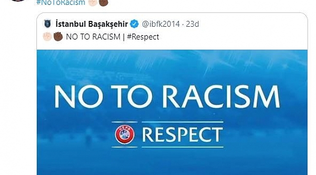 Bakan Kasapoğlu: "Irkçılık insanlık suçudur! Temsilcimiz Başakşehir'in yanındayız"