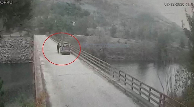 Baraj gölünde kaybolan kadının atlama anı kameraya yansıdı