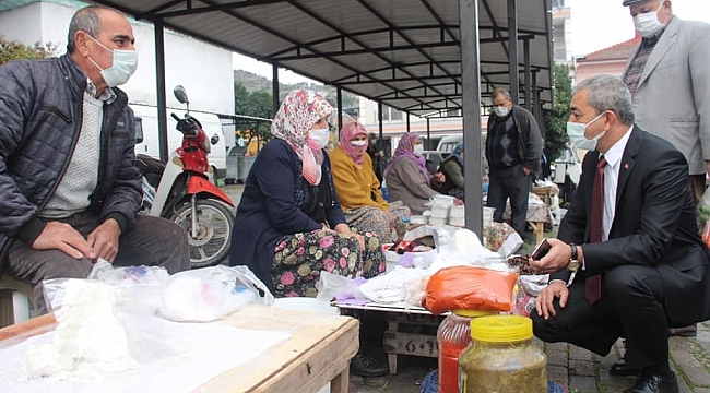 Başkan Kaplan haftaya pazar ziyareti ile başladı