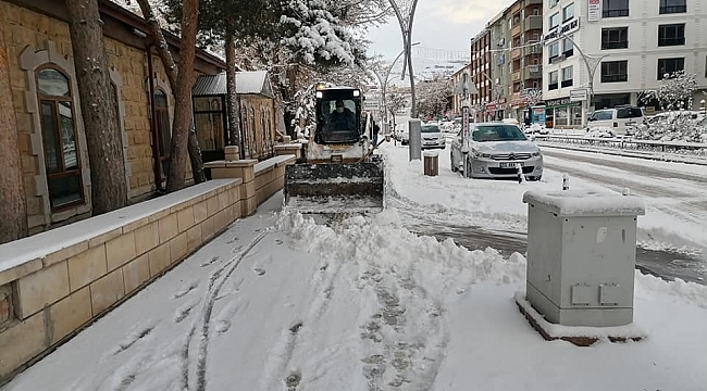 Bayburt'ta kar yağışı