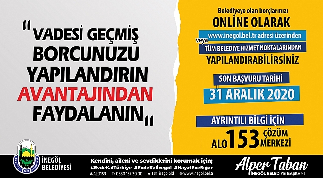Belediye borçlarının yapılandırılmasında son başvuru 31 Aralık