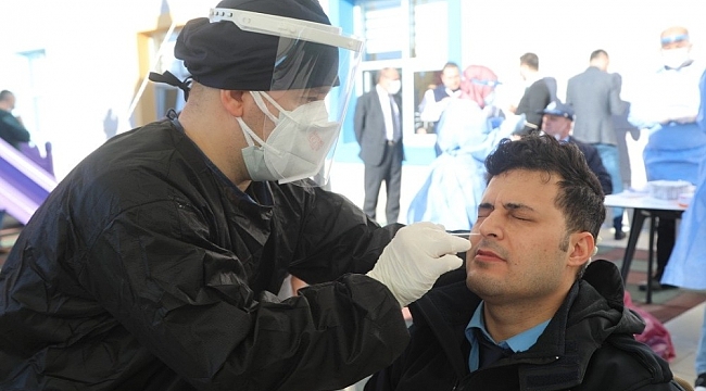 Belediye çalışanlarına korona testi