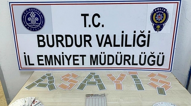 Burdur'da kumar operasyonu