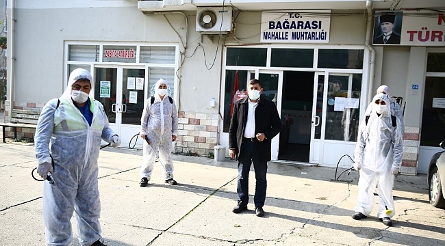 Büyükşehir, Bağarası'nı dezenfekte etti