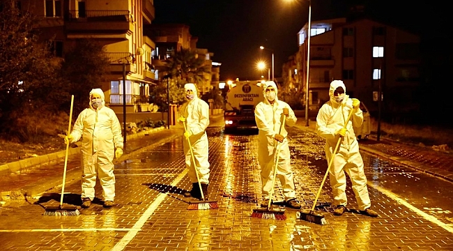 Didim gece-gündüz dezenfekte ediliyor