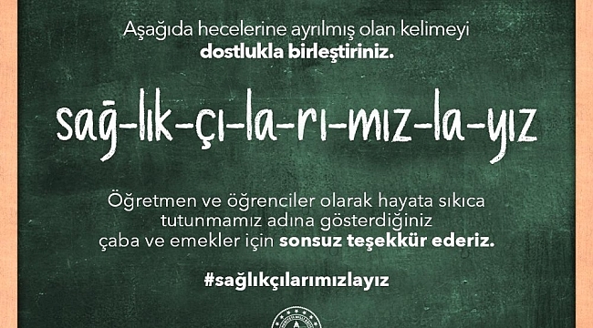 Eğitimcilerden Covid-19 mücadelesinde sağlık çalışanlarına destek
