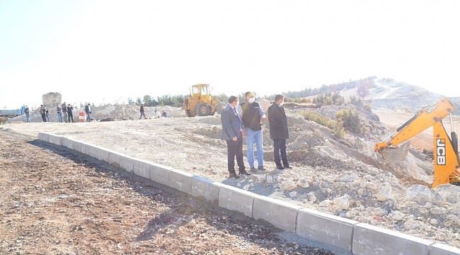 Emet Belediyesi yol yapım ve peyzaj çalışmaları