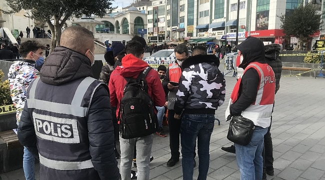 Esenyurt Meydanı'nda oturma izni olmayan yabancı uyruklulara uygulama
