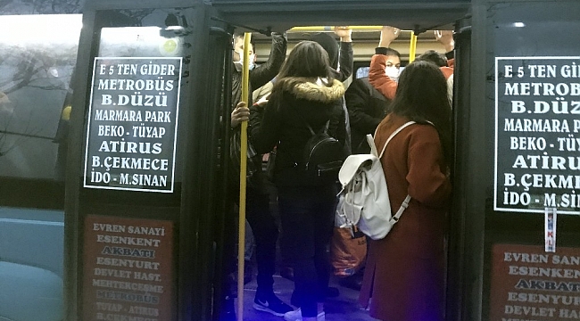 Esenyurt'ta aynı manzara: Durdurulan tüm minibüsler tıka basa çıktı