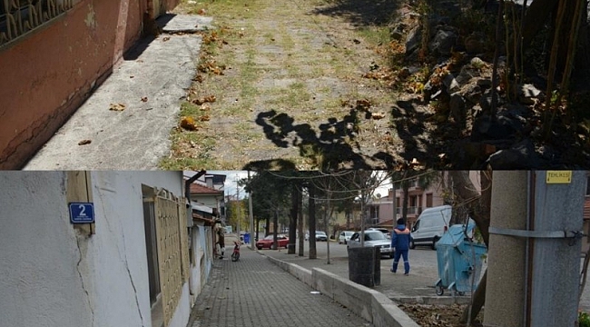 Gediz'de yol ve otopark çalışmaları devam ediyor