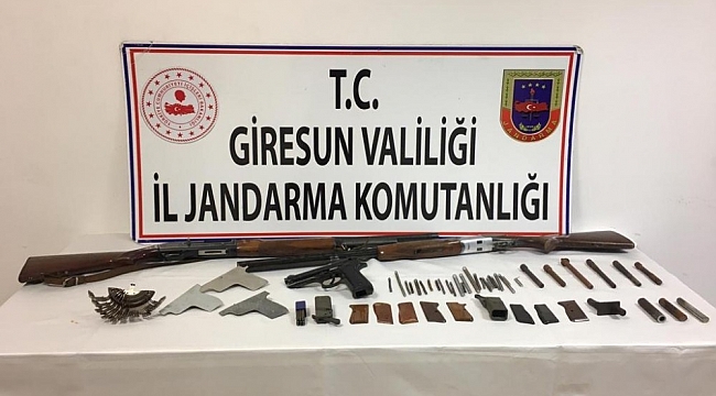 Giresun'da kaçak silah atölyesine baskın