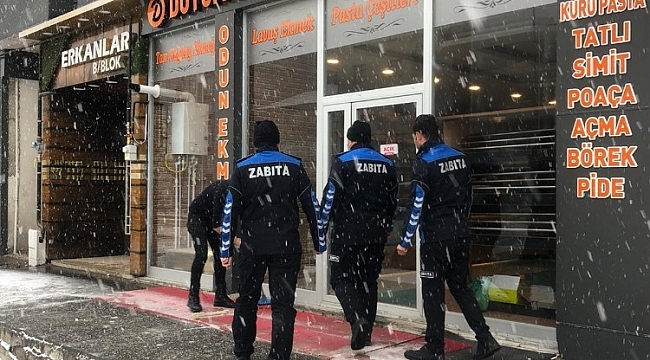 Horasan Belediyesi Zabıta ekipleri hijyen denetiminde