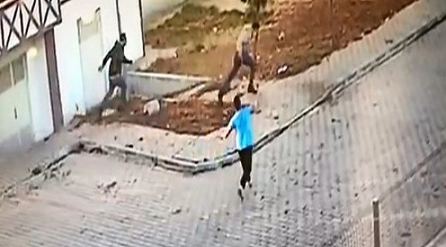 İki aile arasındaki dehşet anları güvenlik kamerasında