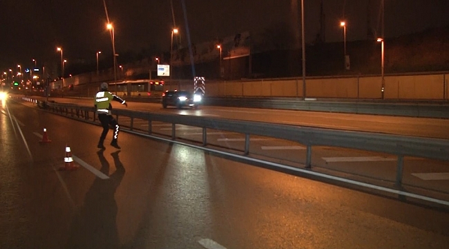 İstanbul'da trafik ekipleri gece boyu kısıtlamaya yönelik denetim gerçekleştirdi