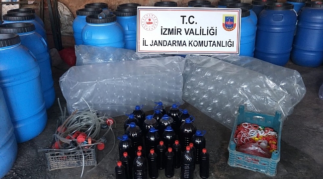 İzmir'de 11 bin 200 litre sahte içki ele geçirildi