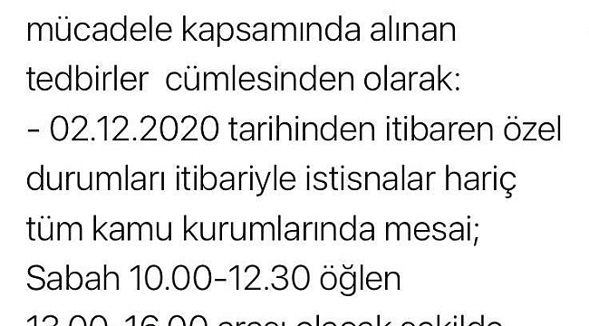 İzmir'de mesai saatlerine korona virüs ayarı