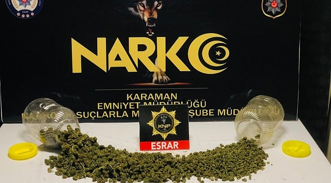 Karaman'da uyuşturucudan aranan zanlı tutuklandı