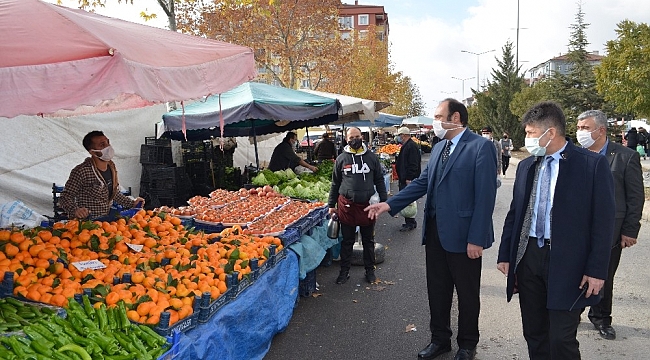 Kaymakam Demirkale'den korona denetimi